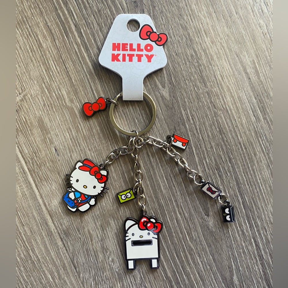 Hello Kitty Red Bow‎ Multi-Charm Keychain